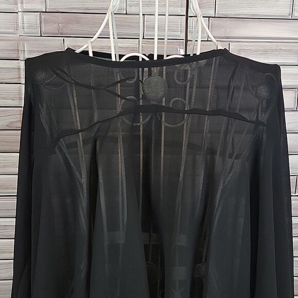 Fanco chic chiffon blouse in black Size S - Picture 2 of 8
